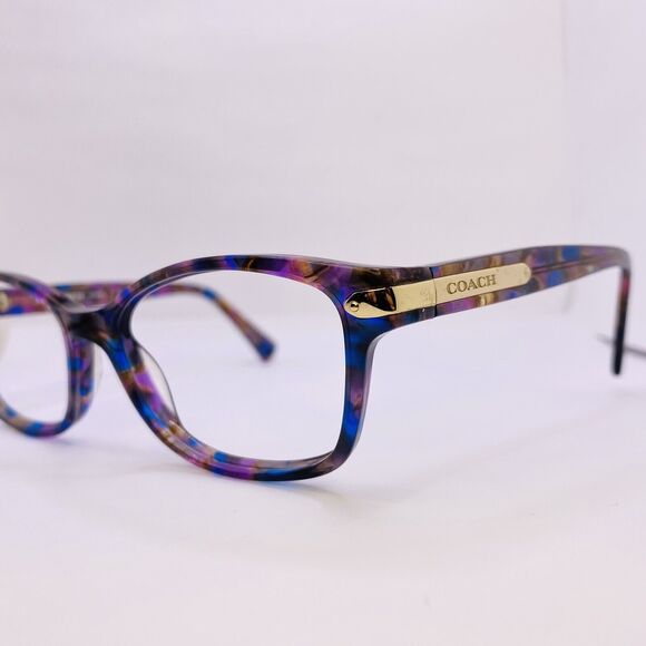 Coach Authentic Eyeglasses HC 6065 5288 51 [] 17 135 MM Confetti Purple Gold - Picture 3 of 8